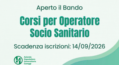 Selezione per l’ammissione ai corsi abbreviati per Operatore Socio Sanitario Anno Formativo 2026/2027 (02/2026/CF) – Scadenza ore 12:00 del 14/09/2026