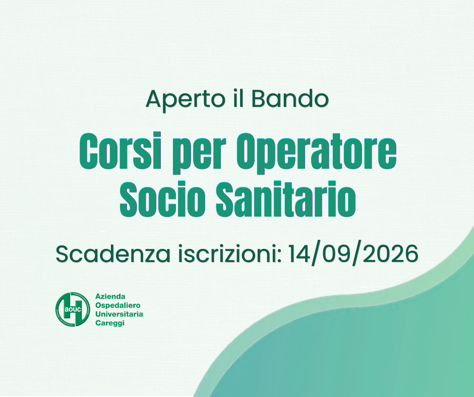 Selezione per l’ammissione ai corsi abbreviati per Operatore Socio Sanitario Anno Formativo 2026/2027 (02/2026/CF) – Scadenza ore 12:00 del 14/09/2026